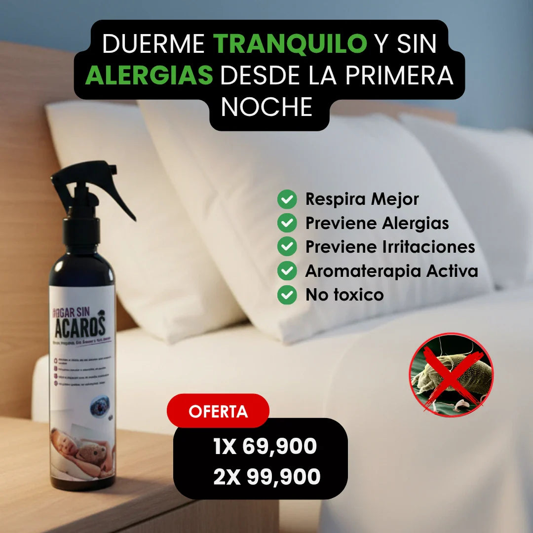SPRAY ANTIACAROS 🚫 Elimina los ácaros y disfruta un descanso profundo desde el primer día🛏️