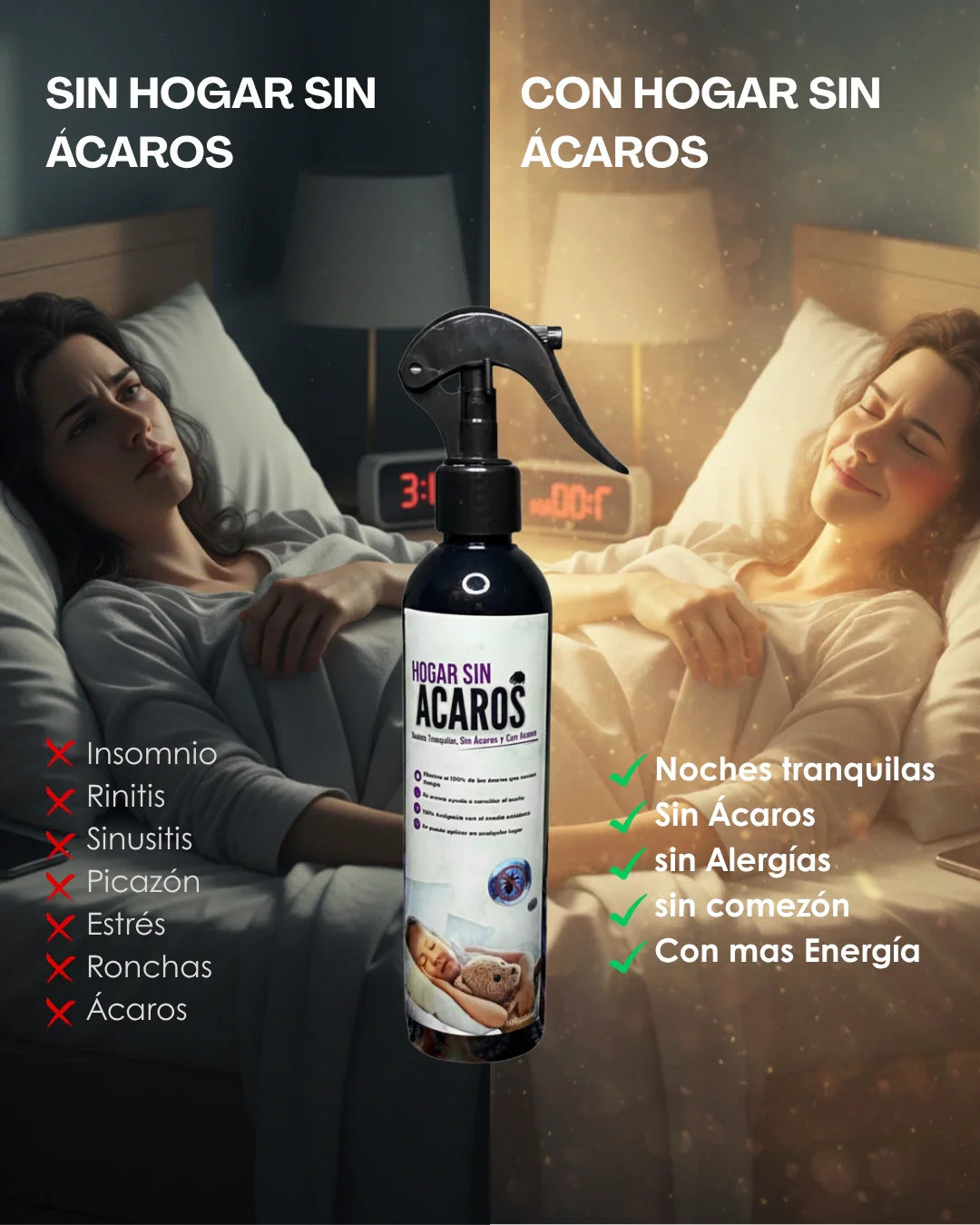 SPRAY ANTIACAROS 🚫 Elimina los ácaros y disfruta un descanso profundo desde el primer día🛏️